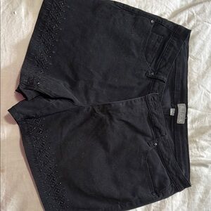 Black Denim Shorts